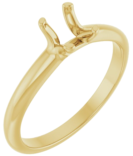 Sužadėtuvių Žiedas „Solitaire“ 585 Geltonojo Aukso Oval 7mm x 5mm (1)