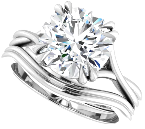 Sužadėtuvių Žiedas „Solitaire“ 950 Platinos Round 9.4mm (10)