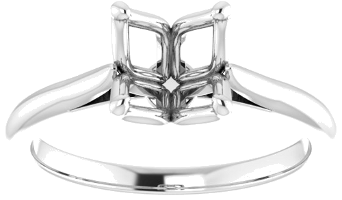 Sužadėtuvių Žiedas „Solitaire“ 585 Baltojo Aukso Round 7.4mm (3)