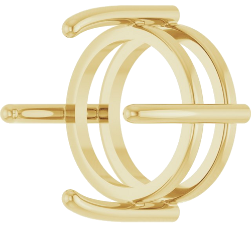 Pakabukas „Round 4-Prong Cabochon“ 585 Geltonojo Aukso Round 10mm (2)