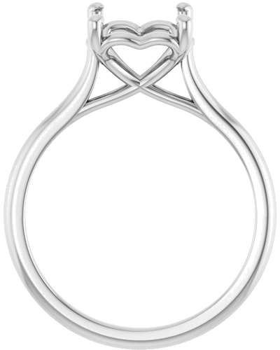 Sužadėtuvių Žiedas „Solitaire“ 14k white gold Square 6.5mm (2)