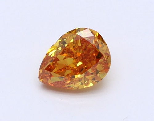 0.31 carat Fancy Deep Yellowish Orange-SI2 Natūralus Pear Deimantas (1)