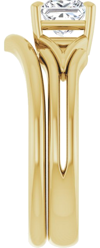 Sužadėtuvių Žiedas „Claw-Prong Solitaire“ 14k yellow gold Square 5mm (9)
