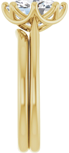 Sužadėtuvių Žiedas „Solitaire“ 14k yellow gold Oval 10mm x 8mm (9)