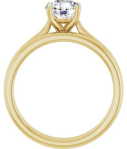 Sužadėtuvių Žiedas 10k yellow gold Round 6.5mm (7)