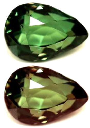 0.5 carat GREEN Pear Alexandrite (1)