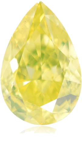 0.61 carat Fancy Intense  Yellow-VS1 Natūralus Pear Deimantas (1)