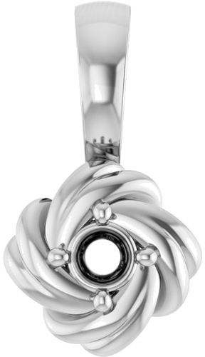 Pakabukas „Knot“ 925 Sidabro Round 3.5mm (1)