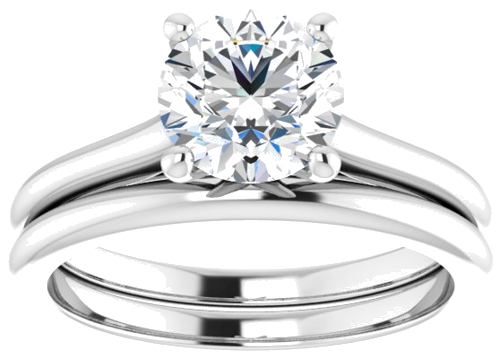 Platinum 7 mm Round Solitaire Engagement Ring Mounting (8)