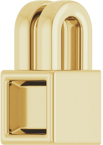 Pakabukas „Bezel-Set Solitaire“ 14k yellow gold Square 3mm (2)