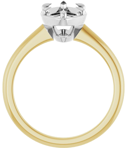 Sužadėtuvių Žiedas „Claw-Prong Solitaire Bezel-Style“ 14k yellow/white gold Marquise 13mm x 6.5mm (2)