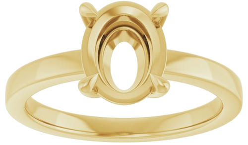Sužadėtuvių Žiedas „Claw-Prong Solitaire“ 14k yellow gold Oval 9mm x 7mm (3)