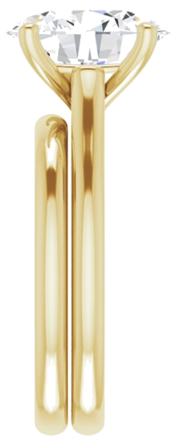 Sužadėtuvių Žiedas „Solitaire“ 585 Geltonojo Aukso Oval 11mm x 9mm (9)