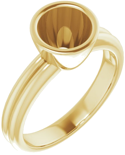 14K Yellow 7 mm Round Engagement Ring Mounting (1)