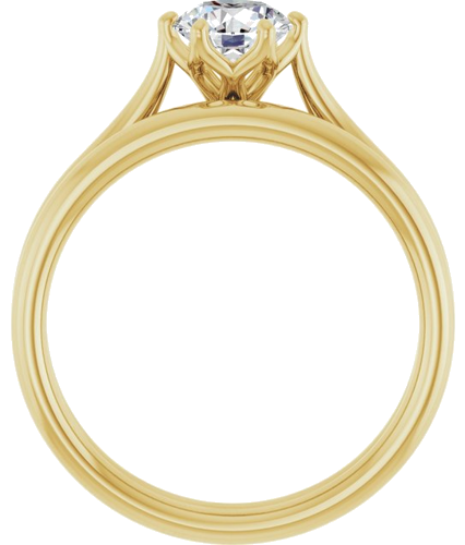 Sužadėtuvių Žiedas „Solitaire“ 585 Geltonojo Aukso Round 5.8mm (7)