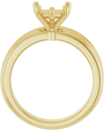 14K Yellow 8x8 mm Heart Solitaire Engagement Ring Mounting (2)
