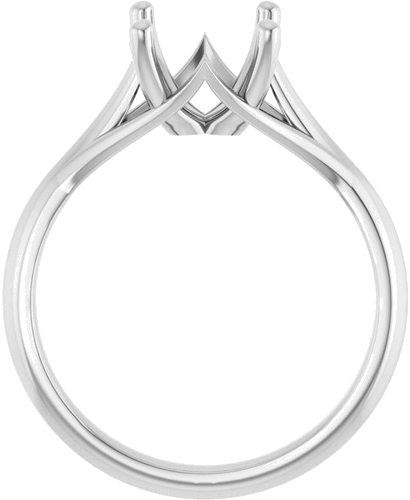 Sužadėtuvių Žiedas „Solitaire“ 14k white gold Oval 10mm x 8mm (2)