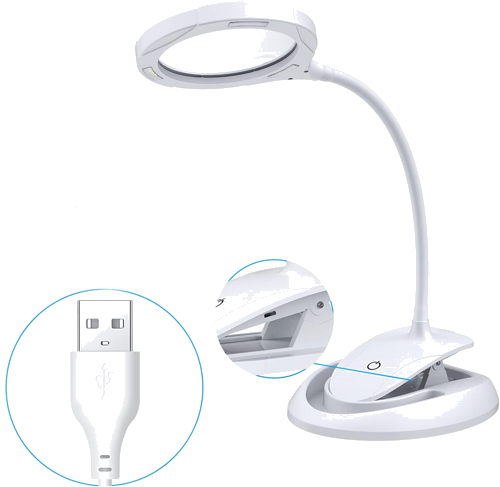 Pastatomas didinamasis stiklas - šviestuvas 5x, 10x (4)