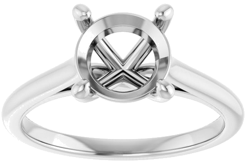 Sužadėtuvių Žiedas „Accented Infinity-Inspired“ 14k white gold Round 8mm (3)