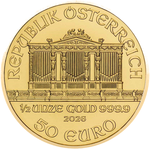1/2 oz Австрийская Филармония 2026 Золотая монета (2)