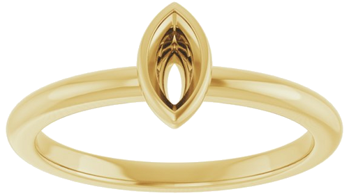 Sužadėtuvių Žiedas „Bezel-Set“ 10k yellow gold Marquise 6mm x 3mm (3)