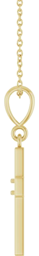 Pakabukas „Family Cross“ 14k yellow gold Round 2mm (3)
