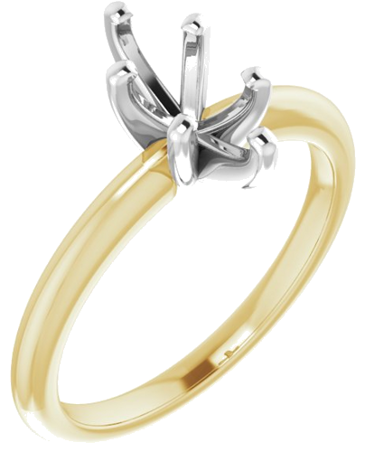 Sužadėtuvių Žiedas „Solitaire“ 585 Baltojo Ir Geltonojo Aukso Marquise 9mm x 4.5mm (1)
