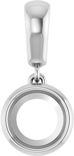 Pakabukas „Bezel-Set Charm“ 925 Sidabro Round 6.5mm (1)