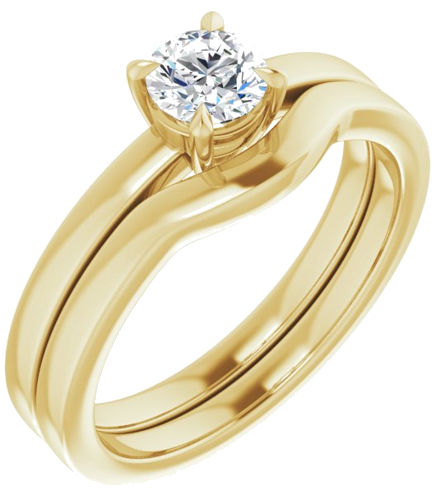 Sužadėtuvių Žiedas „Claw-Prong Solitaire“ 14k yellow gold Round 4.8mm (6)