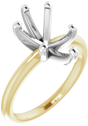 Sužadėtuvių Žiedas „Solitaire“ 585 Baltojo Ir Geltonojo Aukso Pear Shape 12mm x 8mm (1)