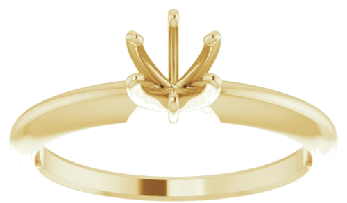 Sužadėtuvių Žiedas „Solitaire“ 14k yellow gold Round 4.2mm x 4.9mm (3)