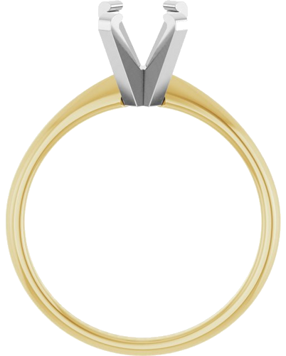 Sužadėtuvių Žiedas „Solitaire“ 14k yellow/white gold Emerald 7.5mm x 5.5mm (2)