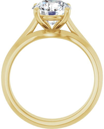 Sužadėtuvių Žiedas „Claw-Prong“ 14k yellow gold Round 8.2mm (7)