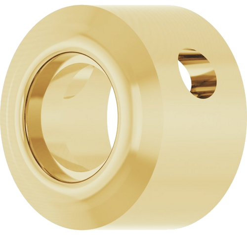 14K Yellow 3.4 mm Round Bezel-Set Slide Pendant Mounting (2)