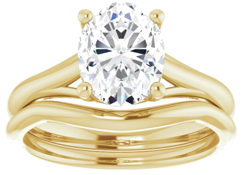 Sužadėtuvių Žiedas „Solitaire“ 585 Geltonojo Aukso Oval 9mm x 7mm (8)