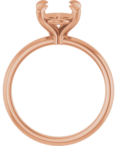 Sužadėtuvių Žiedas „Solitaire“ 585 Rožinis Aukso Oval 10mm x 8mm (2)