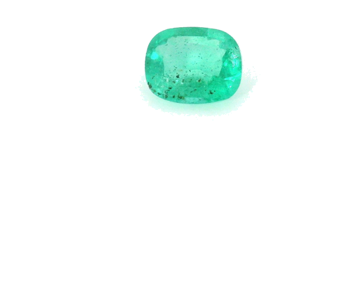 0.35 carat GREEN Cushion Smaragdas (1)