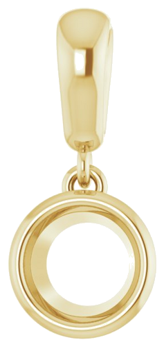 Pakabukas „Bezel-Set“ 585 Geltonojo Aukso Round 5.5mm (1)