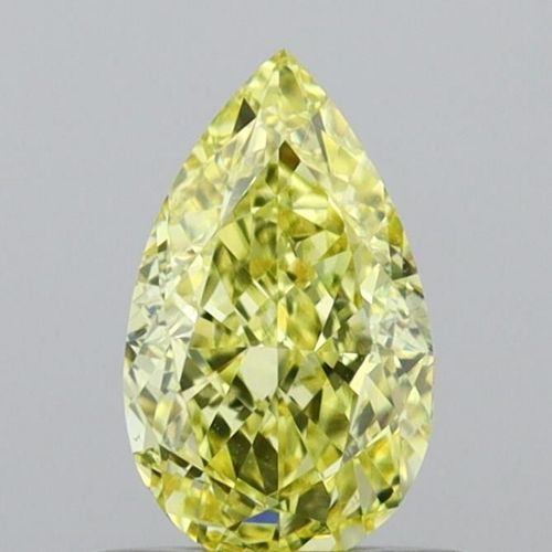 0.69 carat Fancy Intense Yellow-VS2 Natūralus Pear Deimantas (1)