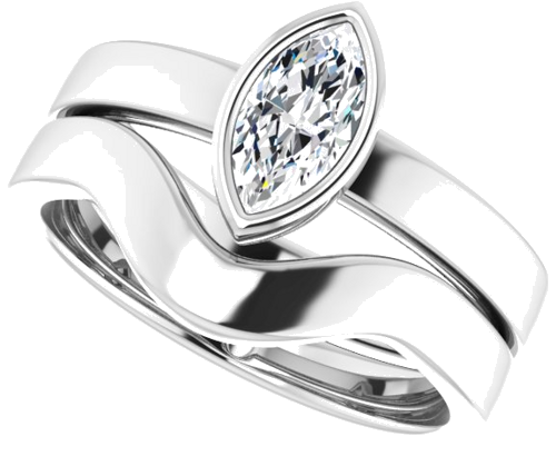 Sterling Silver 8x4 mm Marquise Solitaire Engagement Ring Mounting (10)