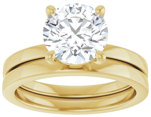 Sužadėtuvių Žiedas „Solitaire“ 14k yellow gold Round 8.2mm (8)