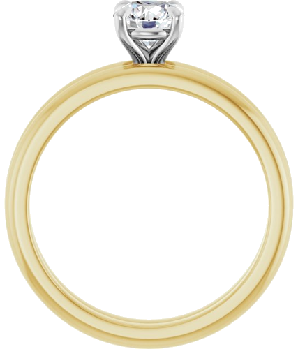 Sužadėtuvių Žiedas „Claw-Prong“ 14k yellow/white gold Round 5.2mm (7)