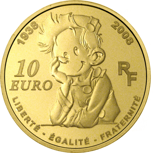 10 euro Spirou 2008 France gold coin (1)