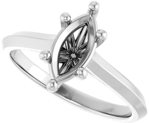 Sužadėtuvių Žiedas „Solitaire“ 417 Baltojo Aukso Marquise 10mm x 5mm (5)