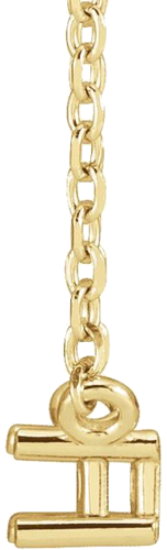 14K Yellow 4x2 mm Straight Baguette Solitaire 18  Necklace Mounting (2)