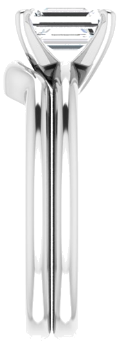 14K White  7x5 mm Emerald Solitaire Engagement Ring Mounting (9)