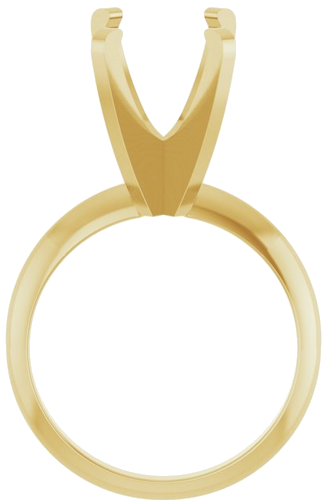 14K Yellow 12x10 mm Oval Solitaire Engagement Ring Mounting (2)