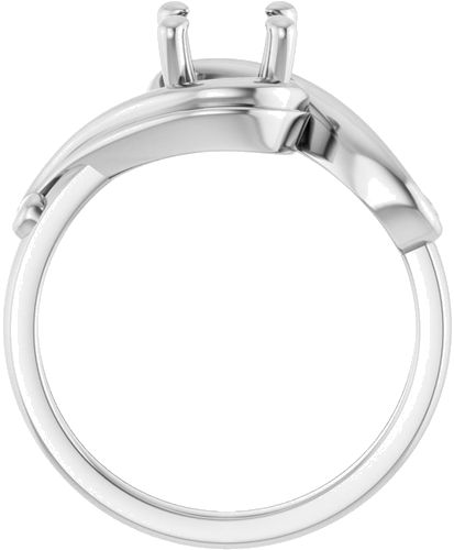 Sužadėtuvių Žiedas „Solitaire“ 14k white gold Round 6.5mm (2)