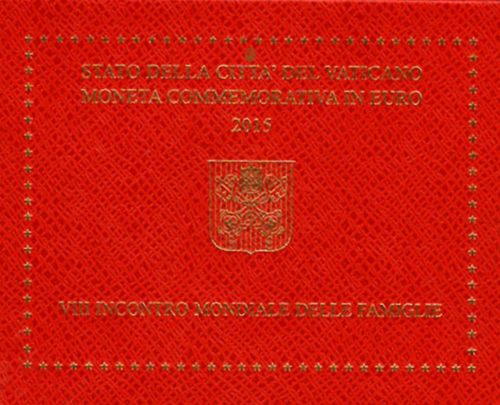 2015 Vatikāna VIII Pasaules ģimeņu sanāksme 2 eiro monēta (3)