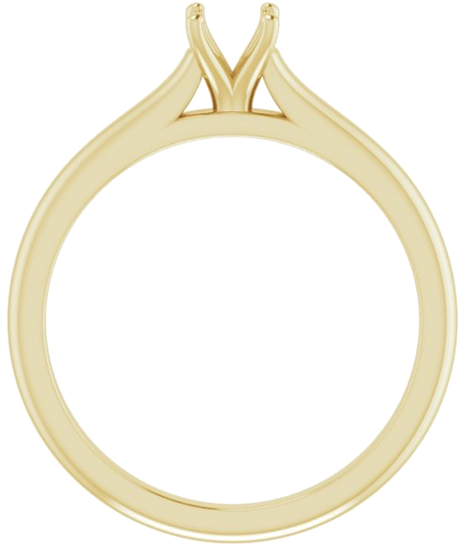 14K Yellow 4.4 mm Round Solitaire Engagement Ring Mounting (2)